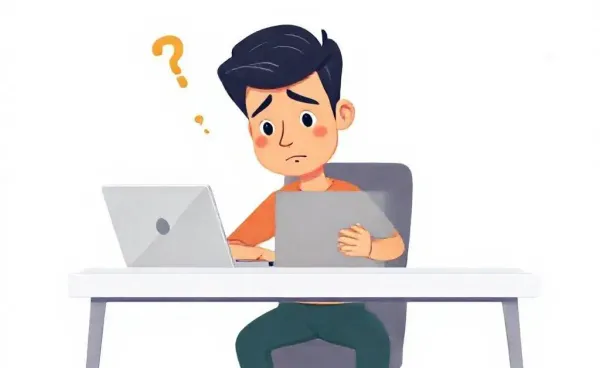 Person considering home buying options while looking at a laptop.