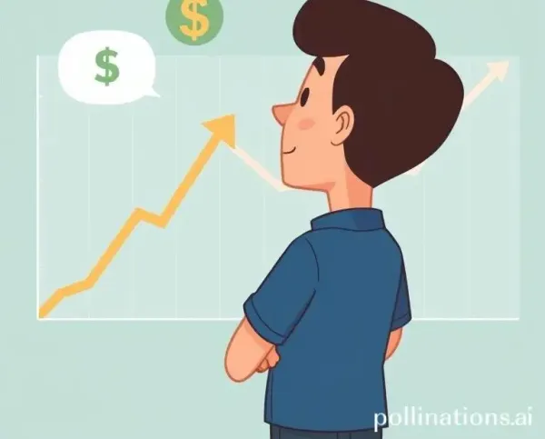 An illustration of a person analyzing increasing financial trend lines with dollar signs.