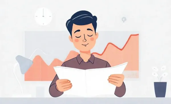 Person reviewing their budget with interest rate chart