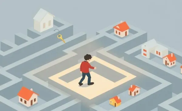 A maze representing the complexities of finding the right mortgage option