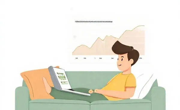 Person looking at mortgage rates chart on laptop