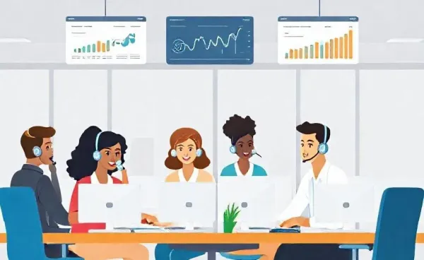 A cartoonish depiction of an efficient ACA call team working together