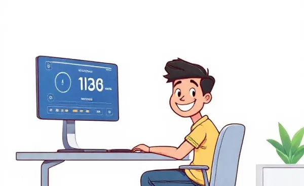 Person updating car mileage with a digital interface