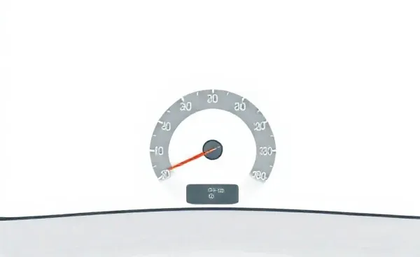 Illustration of a car dashboard with an odometer